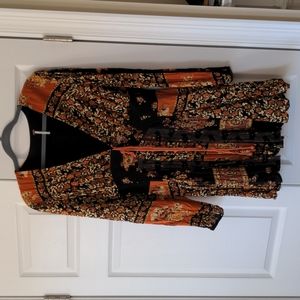 Free people dress size large long sleeve mini
